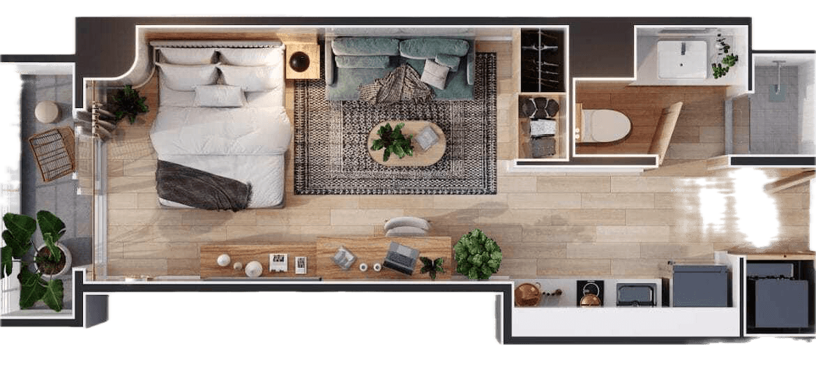 Duna Residences Studio - Birds Eye View
